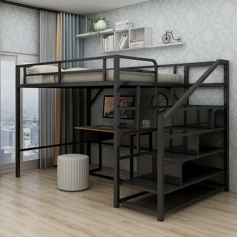 💥爆款💥[台灣熱銷]鐵藝高架床單上層成人雙層床閣樓複式二樓省空間上下鋪鐵架床