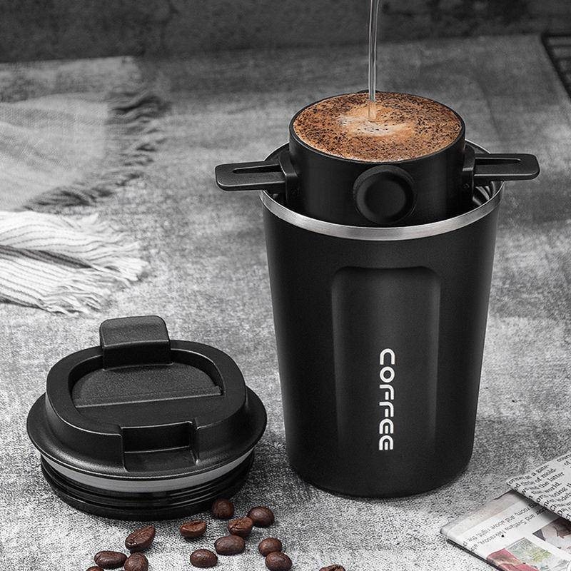 🚗盧竹出貨🚗免濾紙咖啡過濾杯 不銹鋼咖啡濾網 滴漏式過濾器 手衝杯便攜咖啡器具
