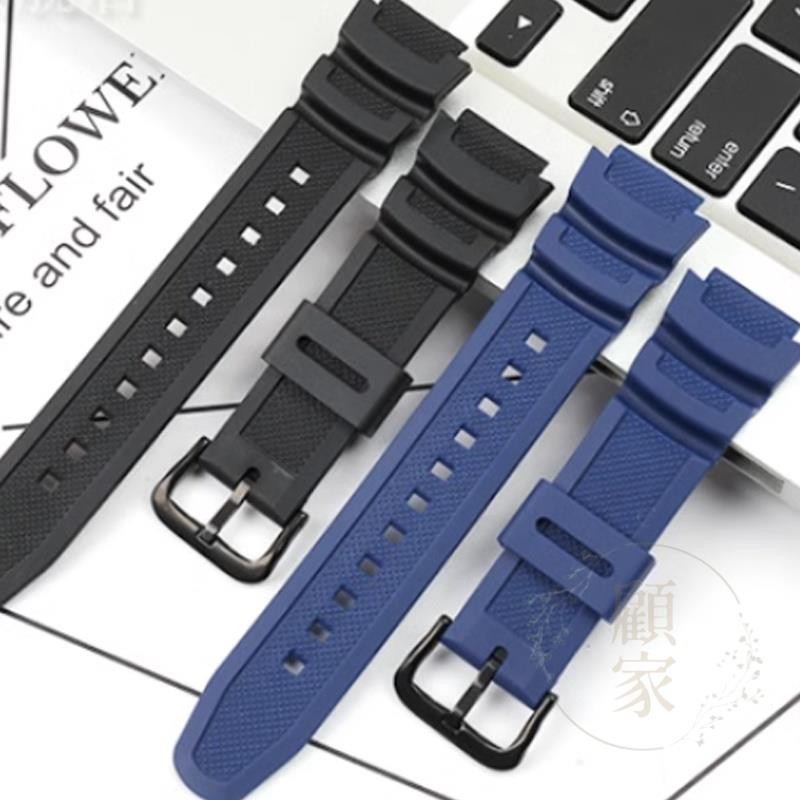 優選 現貨卡西歐 AE-1500 AE-1500wh AE-1500WHX 樹脂矽膠手錶手鍊耐用錶帶配件的橡膠錶帶