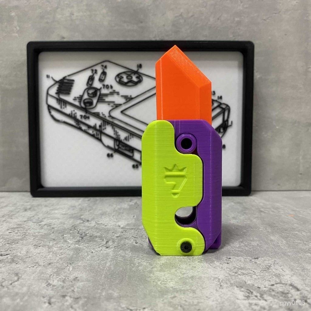 🔥免運🔥3D重力小刀抖音衕款蘿蔔刀解壓推牌小玩具3D打印重力小刀小蘿蔔刀 M9DX