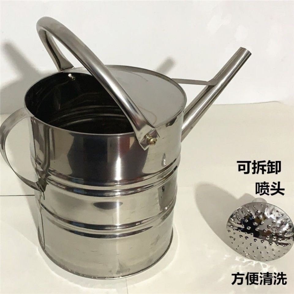 灑水壺加厚不銹鋼灑水壺大容量噴水壺澆花澆菜壺長嘴噴壺澆水壺-e22605478百貨