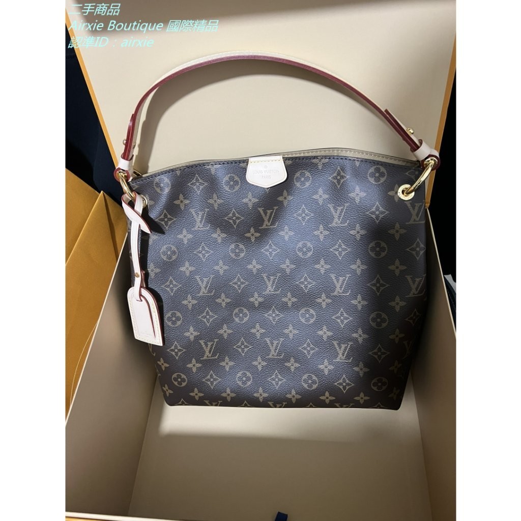 二手精品 路易威登 LOUIS VUITTON Graceful PM 購物袋 單肩包 斜背包 手提包 M43700