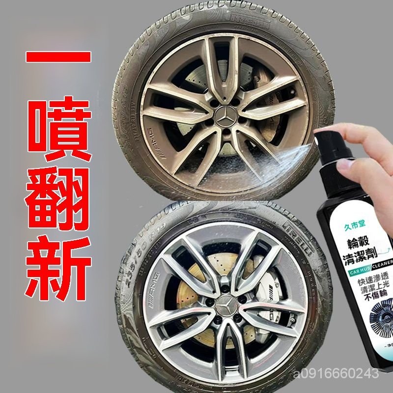 🔥免運🔥【一噴亮】汽車輪轂清洗劑強效除銹去汙鋼圈鋁閤金拋光輪轂翻新劑 SWKX