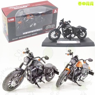 進店挑選🔥1:12 哈雷硬漢機車 模擬機車模型 閤金機車模型 桌麵擺件 車載擺件 收藏禮物 車模 摩託車模型 賽車模型