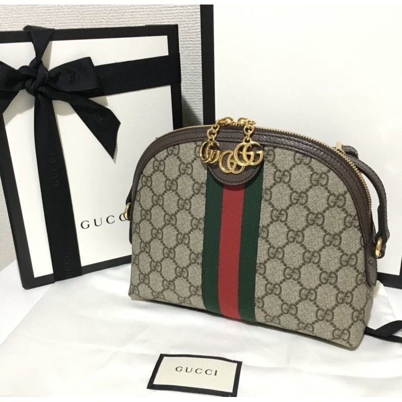 二手正品 GUCCI GG Ophidia 系列 小款 肩背包 貝殼包 499621 蔡依林