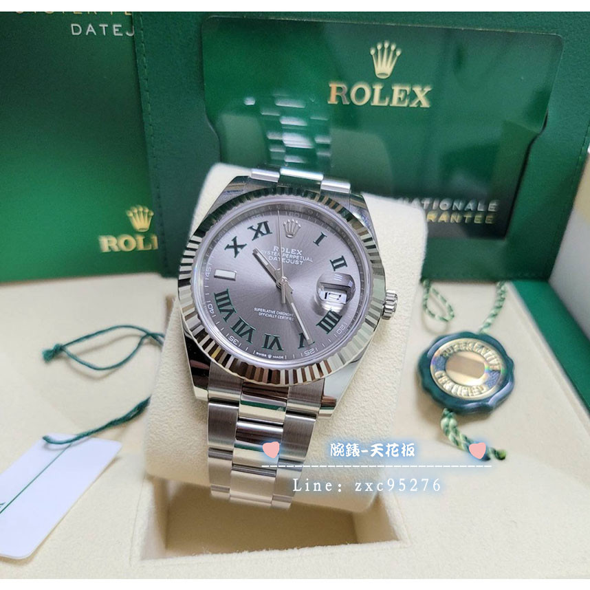 Rolex 勞力士 126334 溫布頓 灰綠羅馬 21年 新卡 Datejust41Mm 126331腕錶