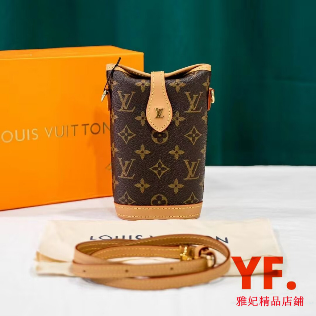 LV 路易威登 POCHETTE FOLD ME 老花mini 薯條包 斜背包 手機包 M80874