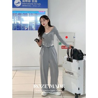 Codibook｜韓國 Dayroze 鬆緊寬腳運動褲［預購］長褲 闊腿褲 女裝
