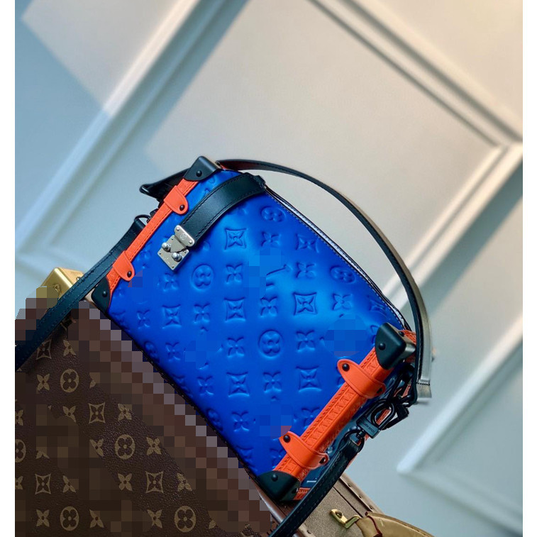 M46358藍色全皮軟盒子包系列 Nicolas Ghesquière 手提包 側背包