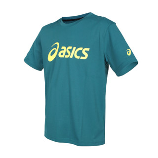 ASICS 男短袖T恤( 台灣製 吸濕排汗 運動 上衣 慢跑 路跑 亞瑟士「K31415-82」 綠黃