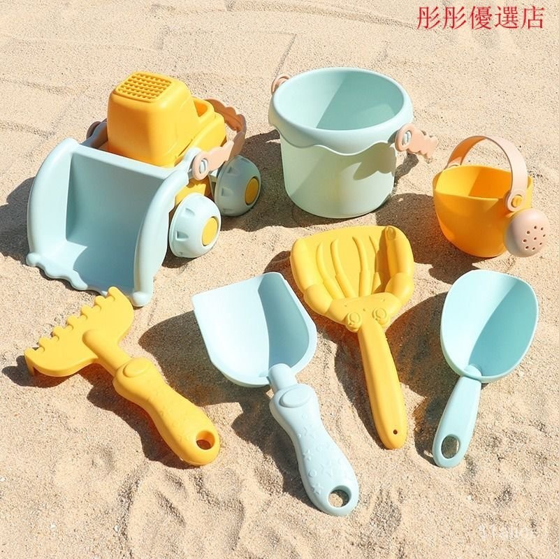 🔥台灣發售🔥  沙灘玩具 挖沙玩沙工具 兒童沙灘玩具寶寶加厚軟膠剷子沙灘玩具套裝男女孩挖沙玩沙工具