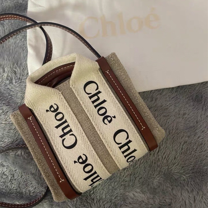 Chloe 蔻依 woody tote mini 女包 迷你托特包 棕色 奶茶色 肩背包 手提包 斜背包