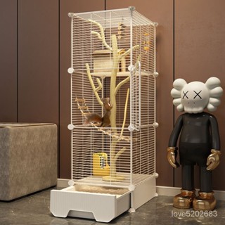 宅配免運😊鬆鼠籠子大號傢用花枝鼠蜜袋鼬專用豪華三層大別墅龍貓櫃籠鬆鼠窩 寵物籠子