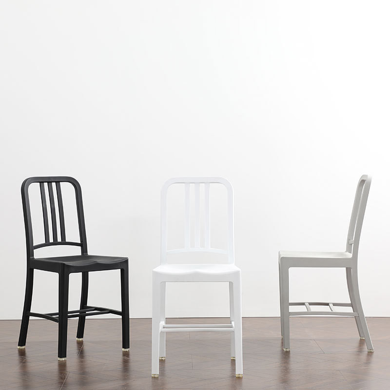 海軍椅戶外休閑椅咖啡廳餐椅彩色塑料會議洽談職員椅簡約工業椅子