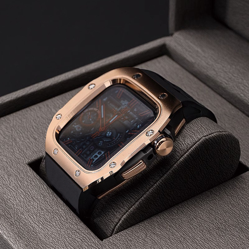Apple Watch 雙色改裝錶帶 改裝套裝 金屬套裝 S9 S8 S7 45mm 44mm 男士錶帶