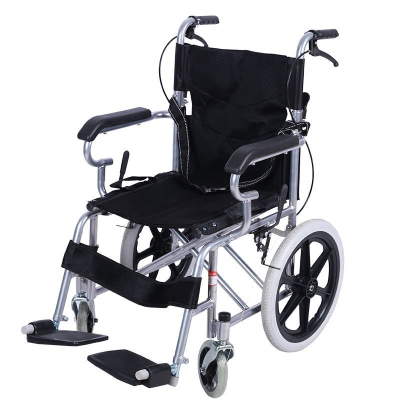 精品☃免運 便攜式小型輪椅手動折疊輕便老人老年人殘疾人簡易手推車輪椅 折疊椅 老人椅 護工椅 輪椅 代步椅 病人椅