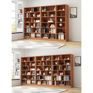書架簡約落地收納柜置物架子桌面學生家用客廳仿實木小型簡易書柜