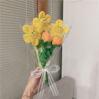 ❇ (臺灣熱銷) 公仔花束 模擬花束 拍照道具 擺件 裝飾 ins風 可愛毛絨 太陽花 向日葵 安木與島