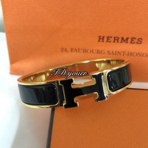 二手精品 Hermès clic PM 黑色H 黑黑金 全配 可搭Vita Fede 手環 CDC