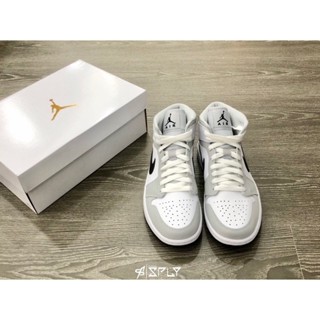 【正品】Air Jordan 1 Mid Light Smoke Grey 煙灰BQ6472-015