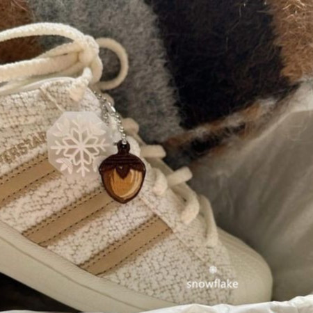 【正品】Adidas Originals Superstar 白色 雪花松果 貝殼頭 米白棕 休閒鞋 女鞋 IF3883