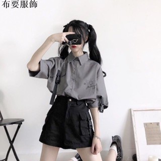 臺灣出貨👚夏季套裝 可鹽可甜 法式洋裝 小個子套裝 學院風 法式少女 氣質穿搭 襯衫+短褲 兩件套裝 韓系套裝 甜美穿搭