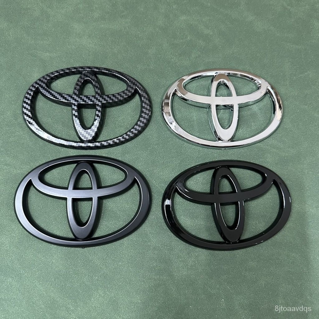 汽配適用於豐田/Toyota車標卡羅拉凱美瑞雷淩榮放威馳改裝黑色方嚮盤車標貼 T0ME