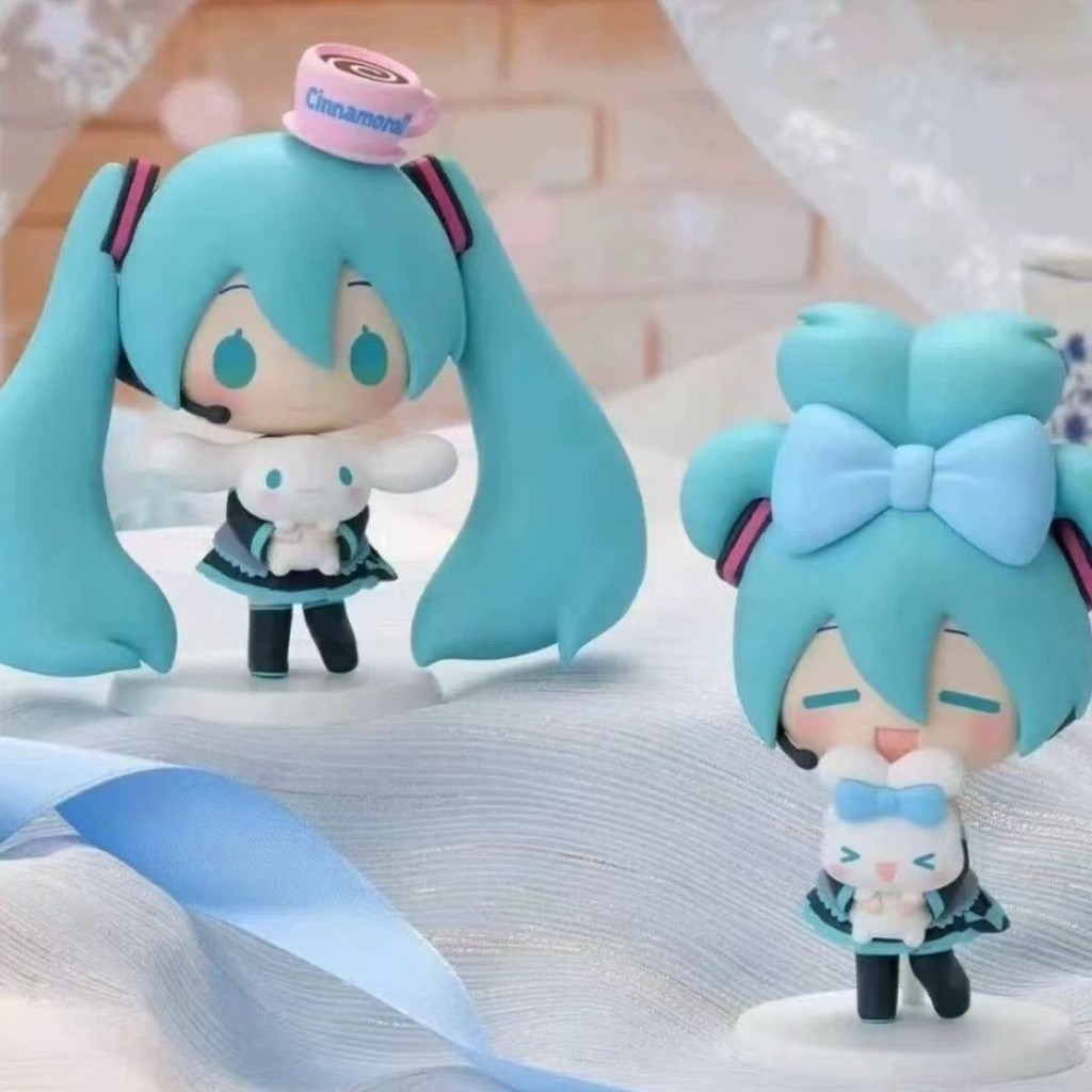 初音未來 大耳狗聯動 Q版 公仔 GK 景品 手辦 模型 miku 動漫 周邊 車載 桌面 擺件 玉桂狗