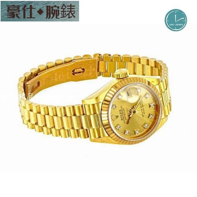 高端 ROLEX 勞力士錶 69178 女錶 26mm 機械 18K金材質 原廠品 編號：E010922R