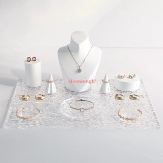 可開發票精品升級*飾品展示架 飾品展示陳列託盤拍攝道具亞克力底座託方塊耳飾項鍊首飾展示架 項鍊 首飾收納