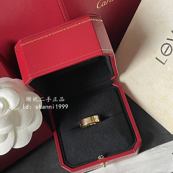二手精品 Cartier 卡地亞 Love系列 寬版戒指 18K黃金 對戒 首飾 情侶戒指 首飾 B4084800