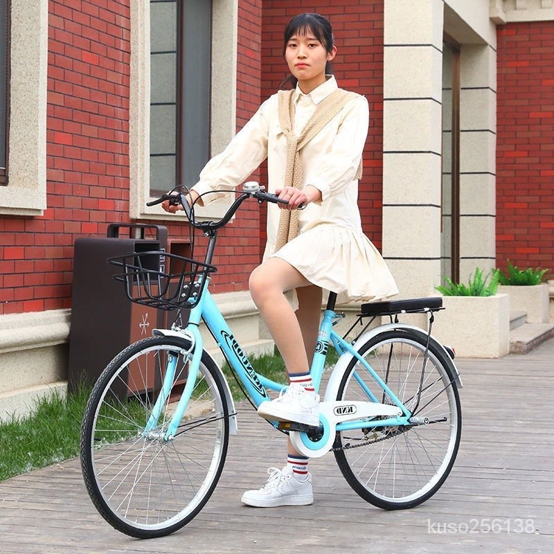 自行車女  成人款免充氣單車  女式男女學生代步車 成年通懃車 淑女上班單車 複古式自行車