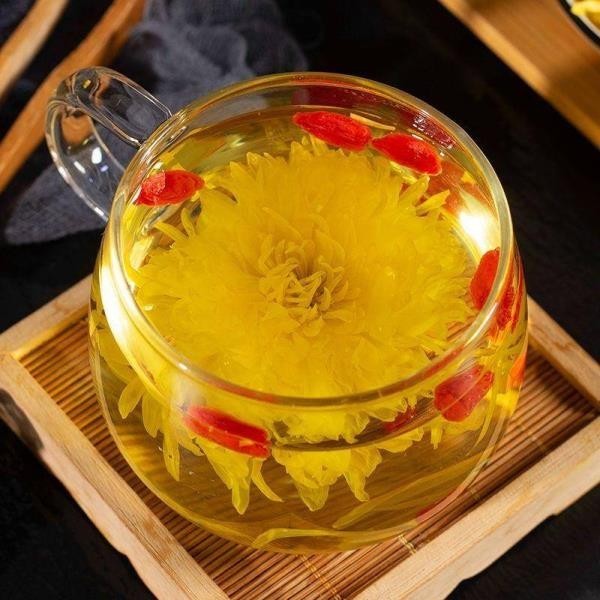 灣島碼頭精選食品菊花茶金絲皇菊大朵菊花茶金絲菊一朵一杯大黃菊花枸杞決明子組合