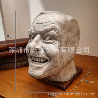 ✨樹脂擺件✨新款優惠Book Bookends 新款 人臉樹脂鵰塑 新款桌麵裝飾 書架擺件🌟批髮特價🌟