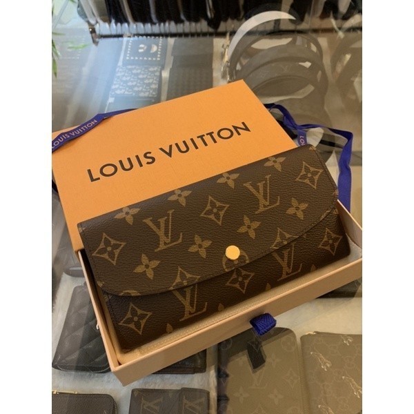 嘉盈二手/精品Louis Vuitton LV 經典老花 內裏粉紅色 扣子長夾 長夾皮夾