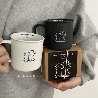 ✨好物推薦✨杯子情侶款一對可愛小狗陶瓷馬克杯禮盒裝生日禮物杯子咖啡杯家用