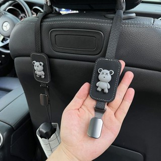 汽車掛鉤 翻毛皮掛鉤 椅背掛鉤 車用掛勾 汽車掛勾 椅背掛勾汽車座椅背掛鈎可愛卡通後排收納內飾用品車內用置物多功能小掛鈎