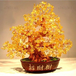 💗發財樹 搖錢樹 開運 財位擺件 黃水晶樹 風水擺件 財位擺飾 水晶樹 招財樹 招財擺飾 招財擺件 水晶發財樹 搖錢樹G