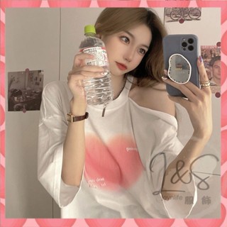 特大碼胖mm150公斤露肩短袖T恤女夏設計感小眾寬鬆顯瘦辣妹上衣 上衣女 短袖大尺碼