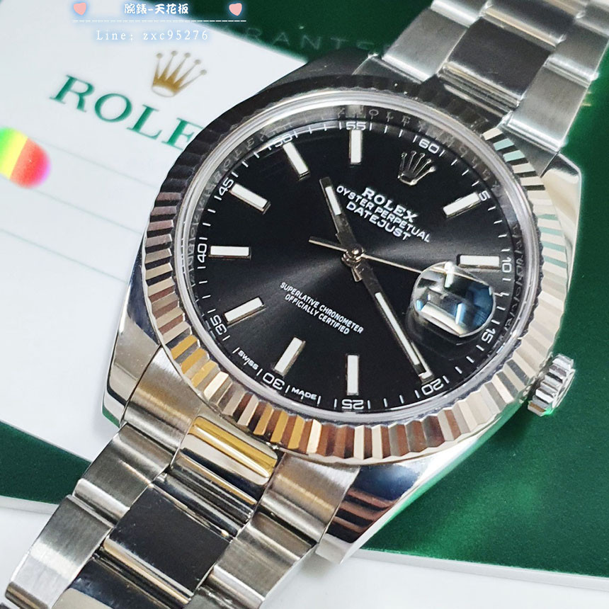 Rolex 勞力士 126334 現貨DATEJUST 2018年卡腕錶徑41mm黑色面盤 自動機械 大眾當舖 編號