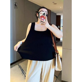 女裝背心 300斤 大尺碼背心 大碼女裝新款 百搭上衣 吊帶背心寬松遮肉胖mm夏季打底無袖上衣女