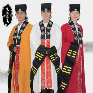 居士服 道士服 夏季道士服太極八卦仙鶴經衣道袍高功無花法衣男法器法會薄款道服臺灣出貨道袍