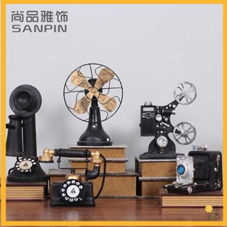 💜新品💜美式復古工藝品創意擺件摩托車模型擺飾服裝店咖啡廳櫥窗軟裝飾品 復古汽車擺件 懷舊擺件 老爺車模型 裝飾