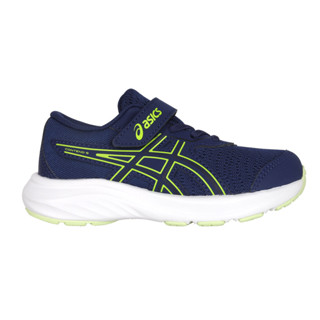 ASICS CONTEND 9 PS 男中童休閒運動鞋( 魔鬼氈 亞瑟士「1014A338-402」 丈青螢光綠