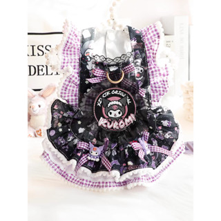 💖寵物衣服 貓狗用品 寵物防掉毛💖 寵物裙子庫洛米花邊裙子公主風可愛重工春夏貓咪狗狗衣服泰迪比熊