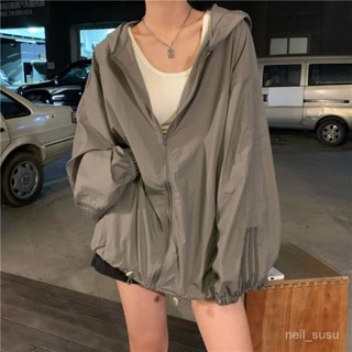 [限時特賣]夏天外套 薄外套 女生外套 防曬上衣女 2024年夏季新款薄款透氣長袖防曬服寬鬆外套
