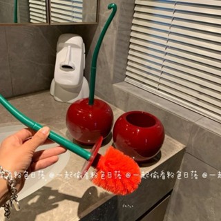 馬桶刷 清潔刷 刷子 馬桶清潔 不沾手馬桶刷 馬桶清潔刷 廁所刷櫻桃馬桶刷套裝可愛無死角家用廁所刷子最新款上高檔次小紅書