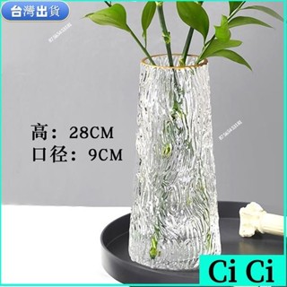 簡約創意透明玻璃花瓶桌面水養玫瑰鮮花瓶北歐ins風客廳插花擺件