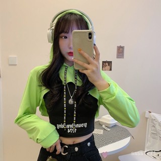 會琴服飾 秋季2020新款短款連帽衛衣女學生韓版寬鬆薄款套裝ins長袖上衣潮