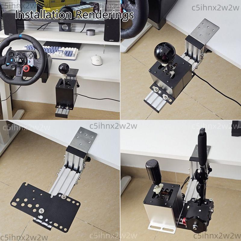 8月上新-桌面鋁型材排擋支架模擬器夾具架子適用fanatec SQ羅技G27G29G923